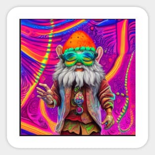 Hippy Trippy Gnome Sticker